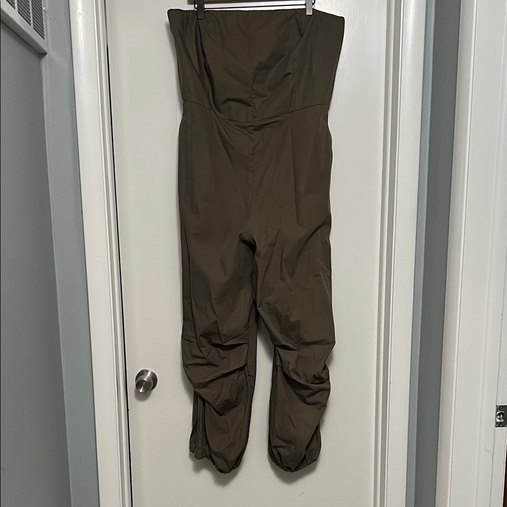 NWT Anthropologie Olive Strapless Jumpsuit